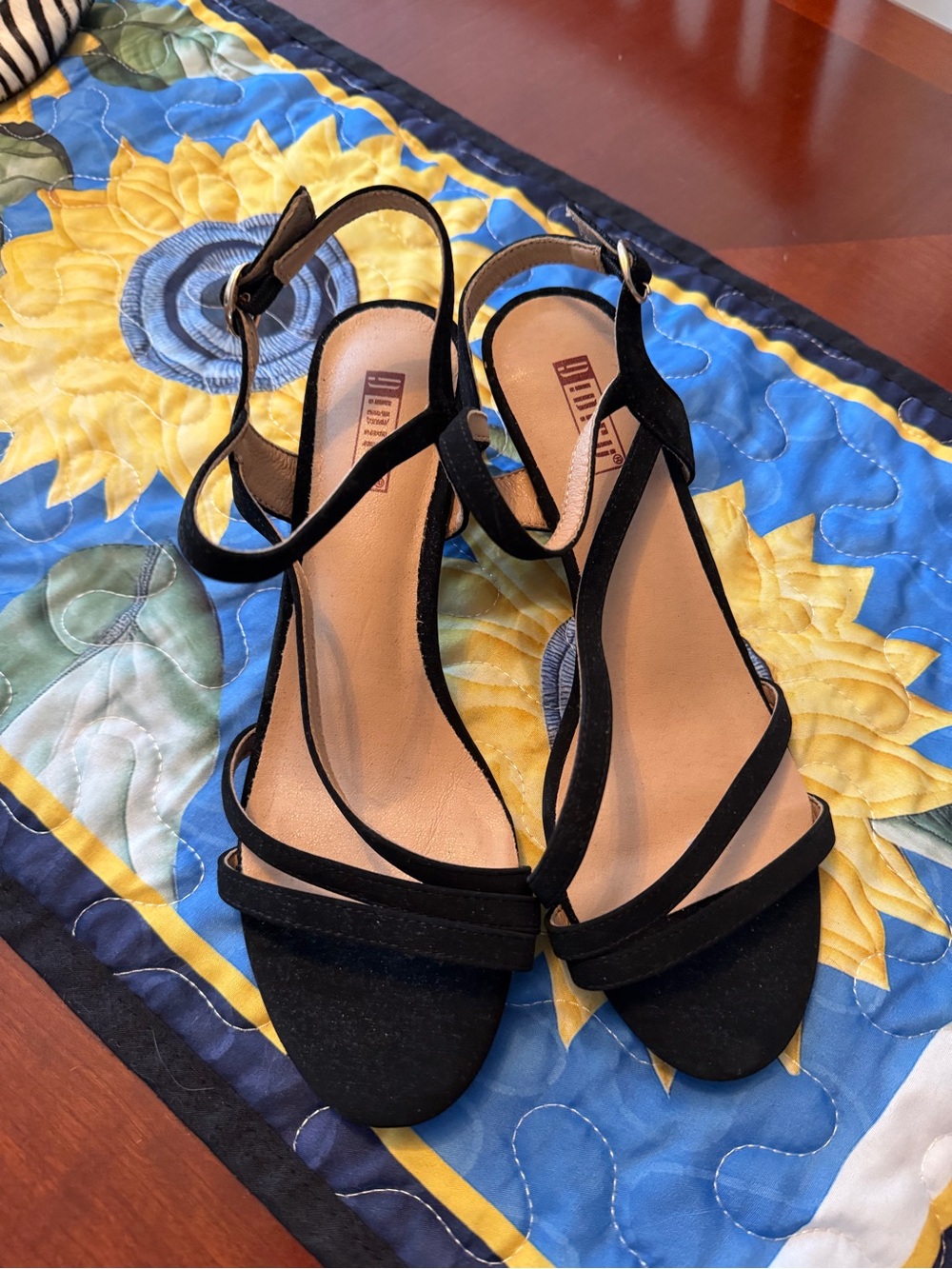 Amazon Black Strappy Ankle Strap Heeled Sandals